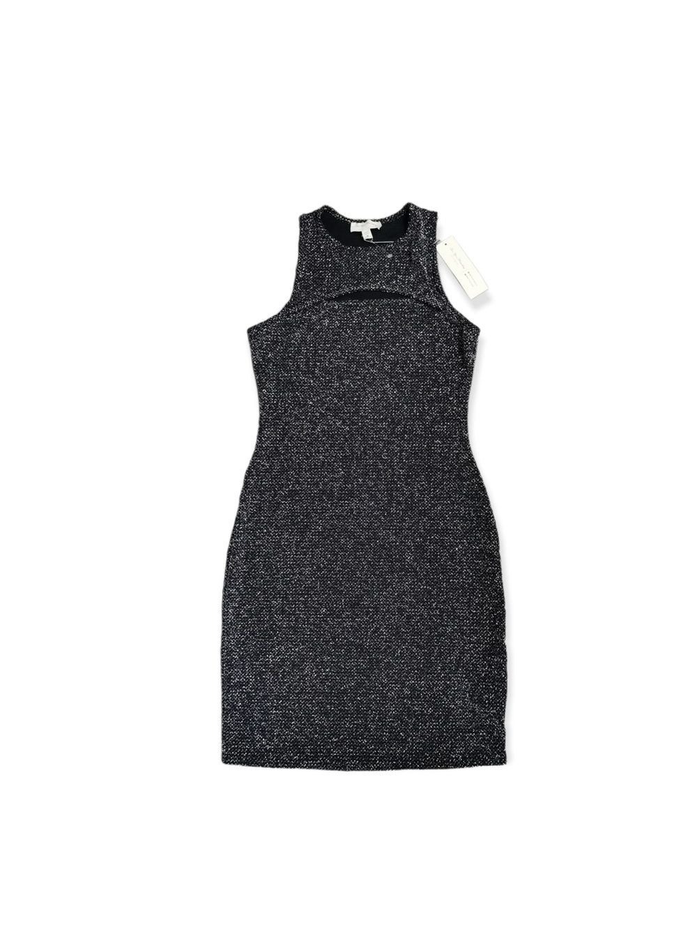 BODYCON glittered sparkly fitted sleeveless peekaboo dress